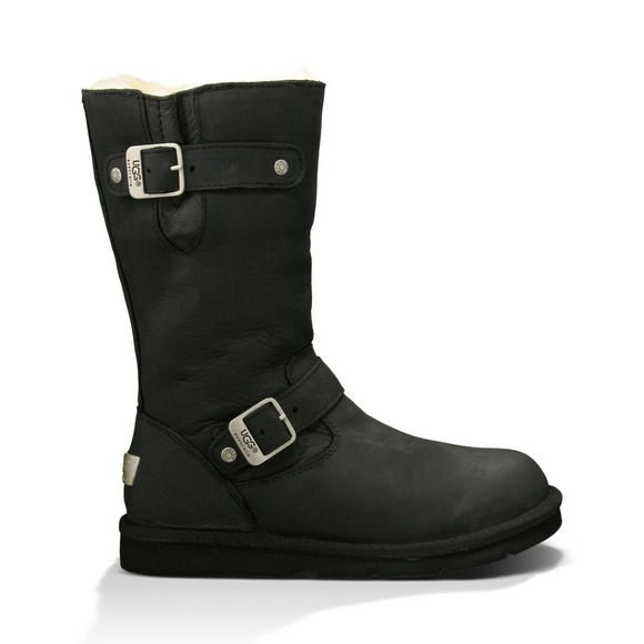 UGG Shoes - UGG Kensington Biker Boots Black Suede Size 8